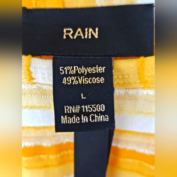 XL Textured Tunic Top • Mustard Yellow & White • "Rain" Brand • NEW • - Picture 5 of 6